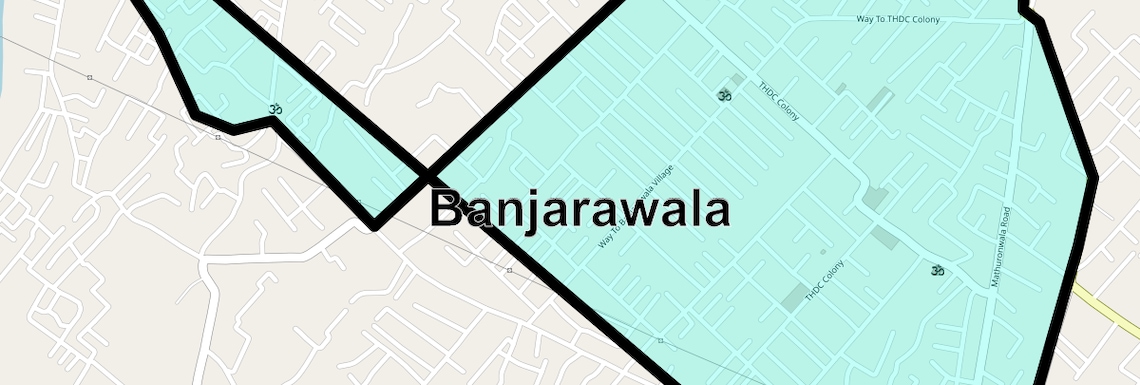 Location Map of Banjarawala, Dehradun