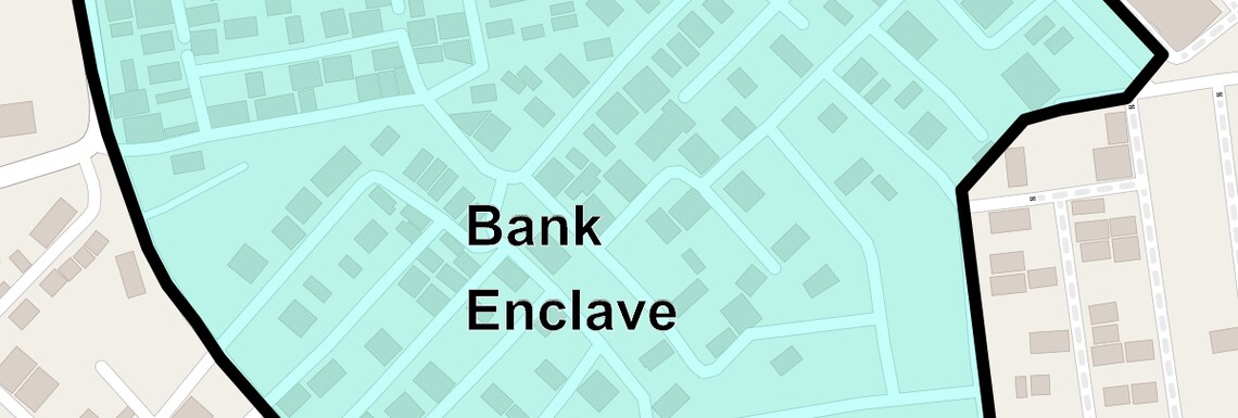 Location Map of Bank Enclave, Ghaziabad