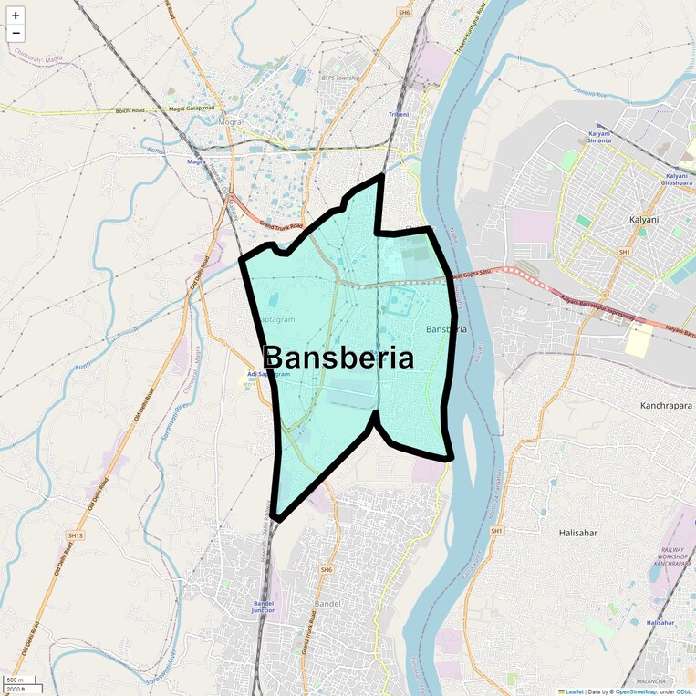 Location Map of Bansberia