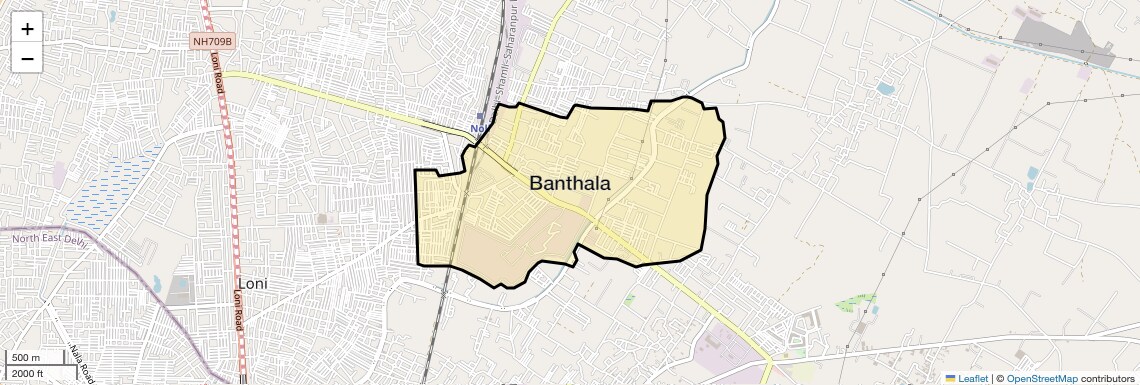 Location Map of Banthala, Ghaziabad