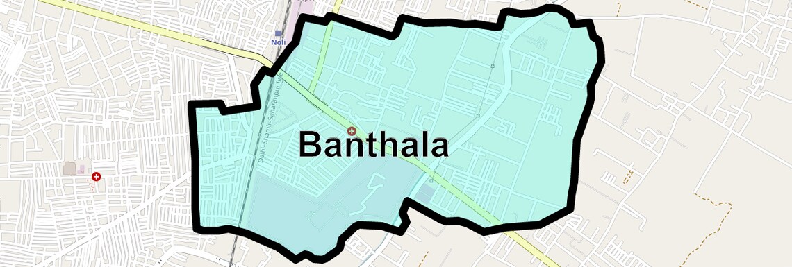 Location Map of Banthala, Ghaziabad