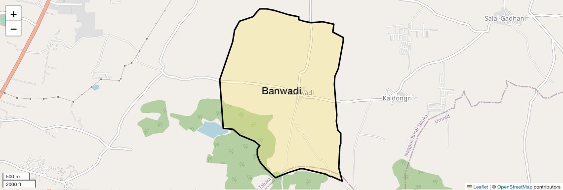 Location Map of Banwadi, Nagpur