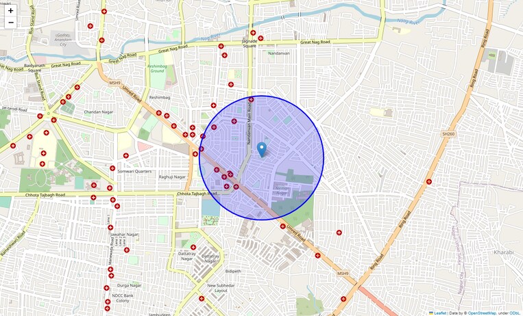 Location Map of Bapu Nagar