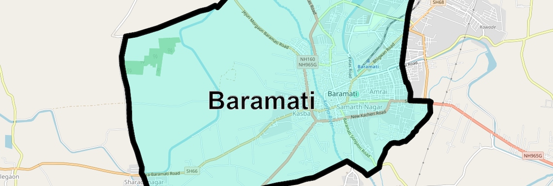Location Map of Baramati, Pune