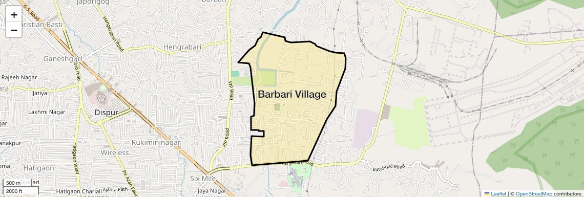 Location Map of Barbari Village, Guwahati