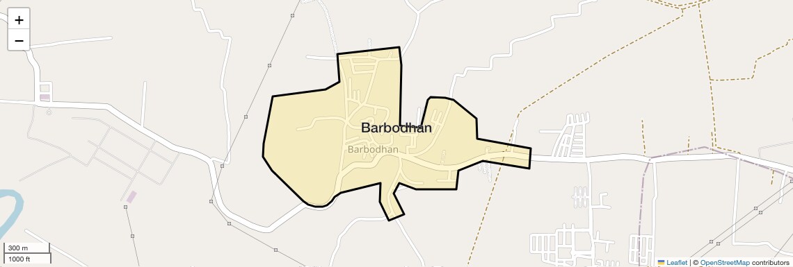 Location Map of Barbodhan, Surat