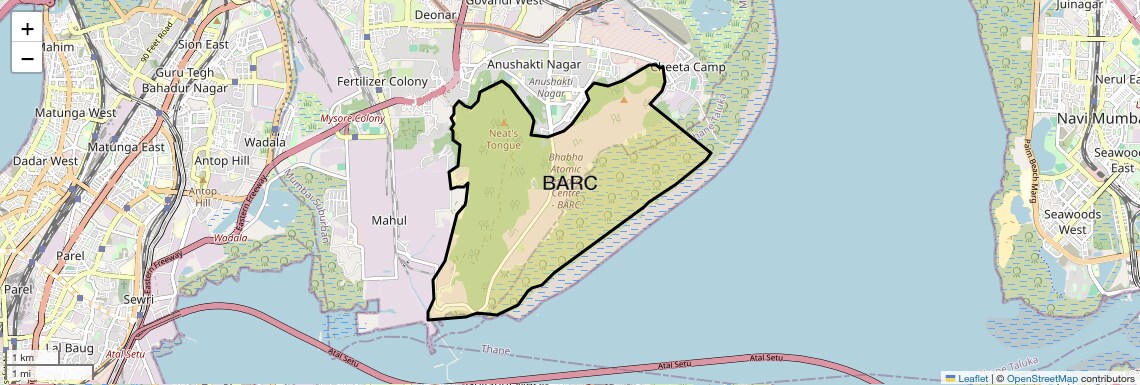 Location Map of BARC, Mumbai