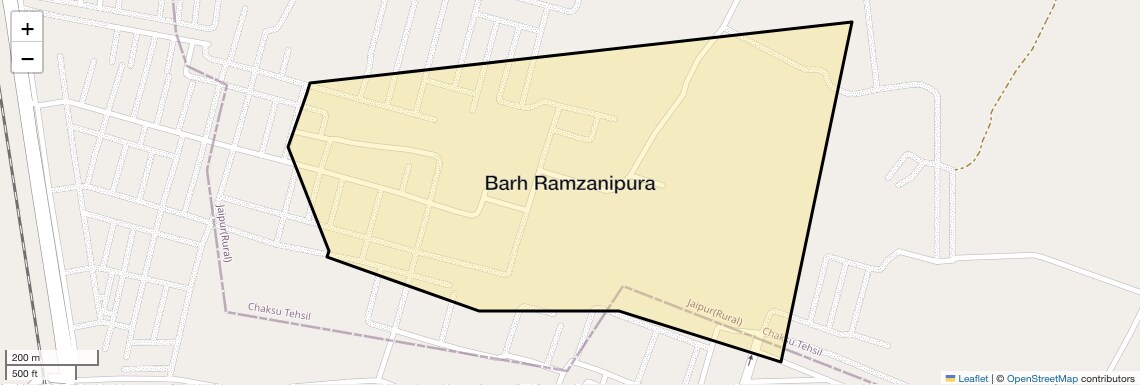 Location Map of Barh Ramzanipura, Jaipur