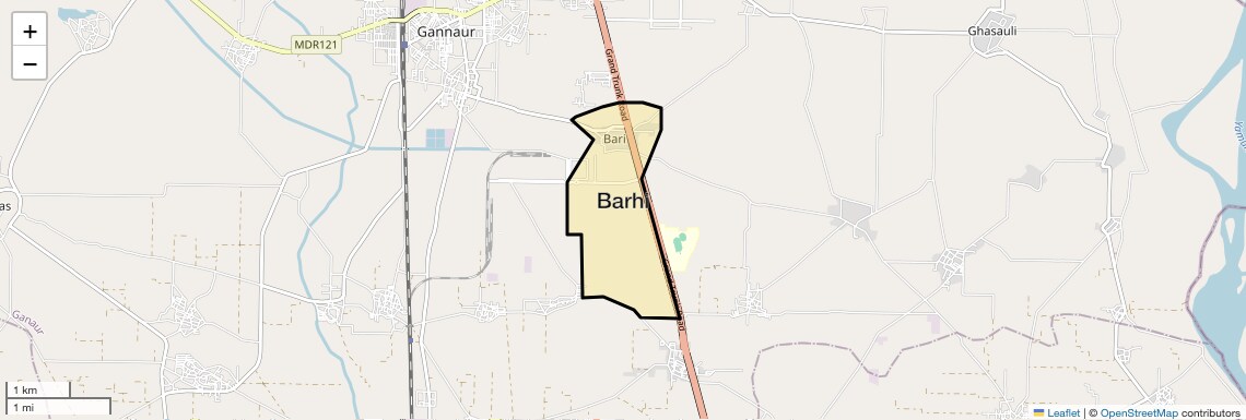 Location Map of Barhi, Sonipat