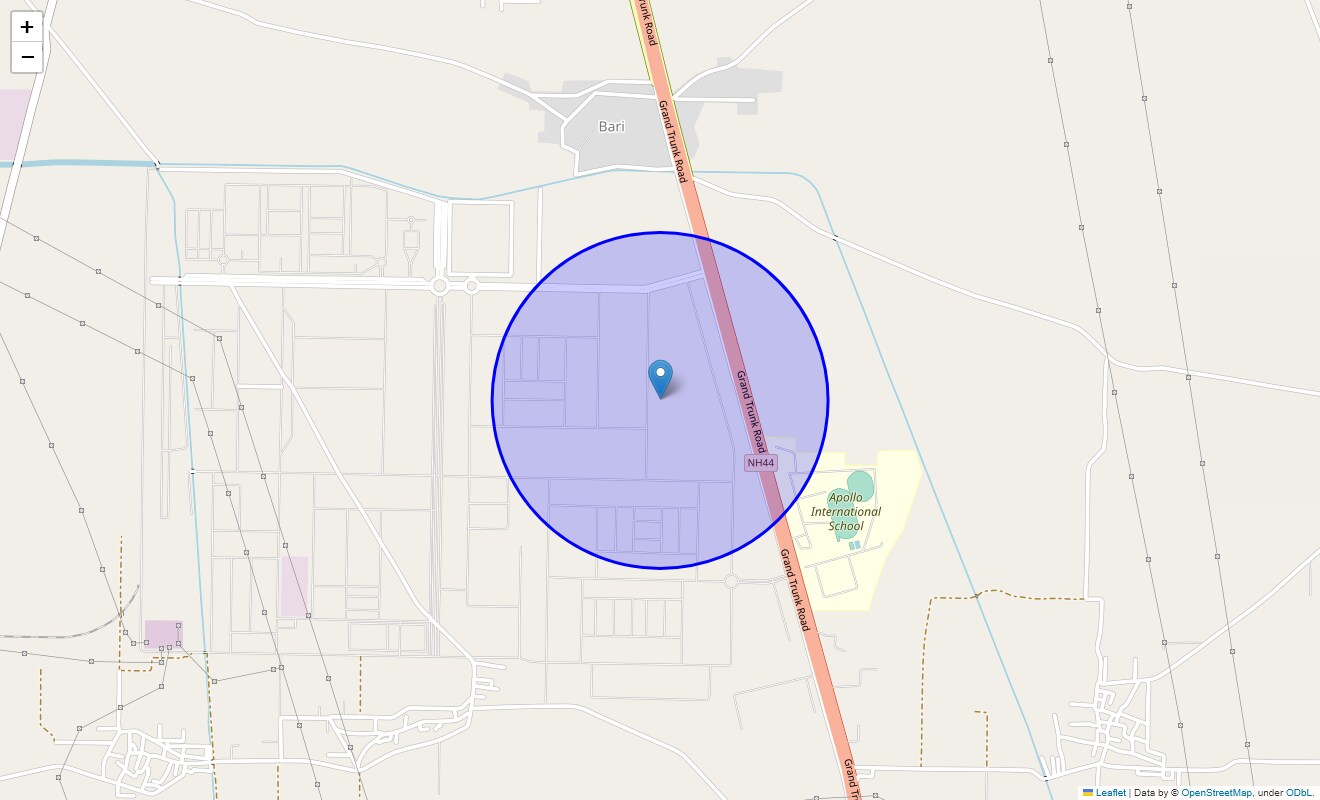 Location Map of Barhi, Sonipat