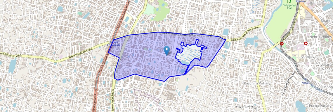 Location Map of Barisha, Kolkata