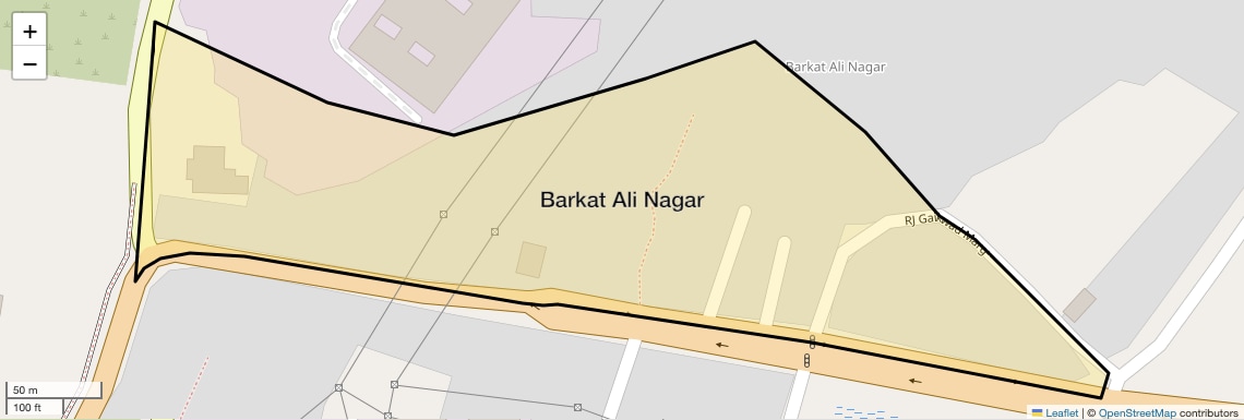 Location Map of Barkat Ali Nagar, Mumbai