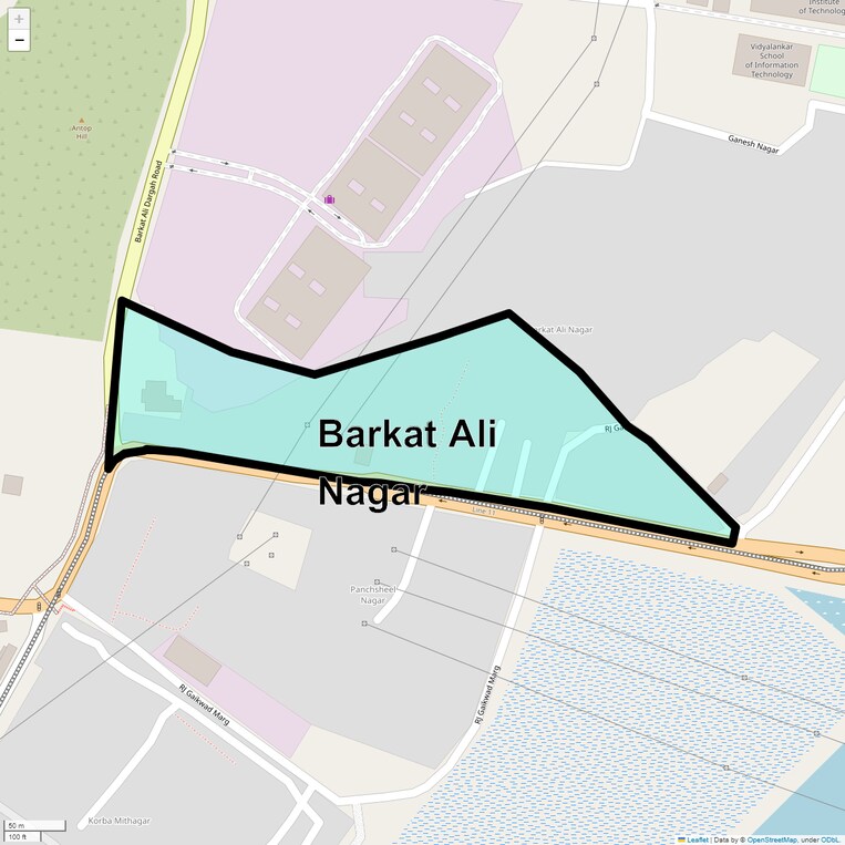 Location Map of Barkat Ali Nagar