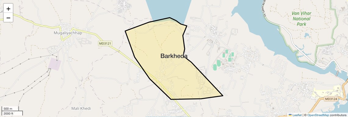 Location Map of Barkheda, Bhopal
