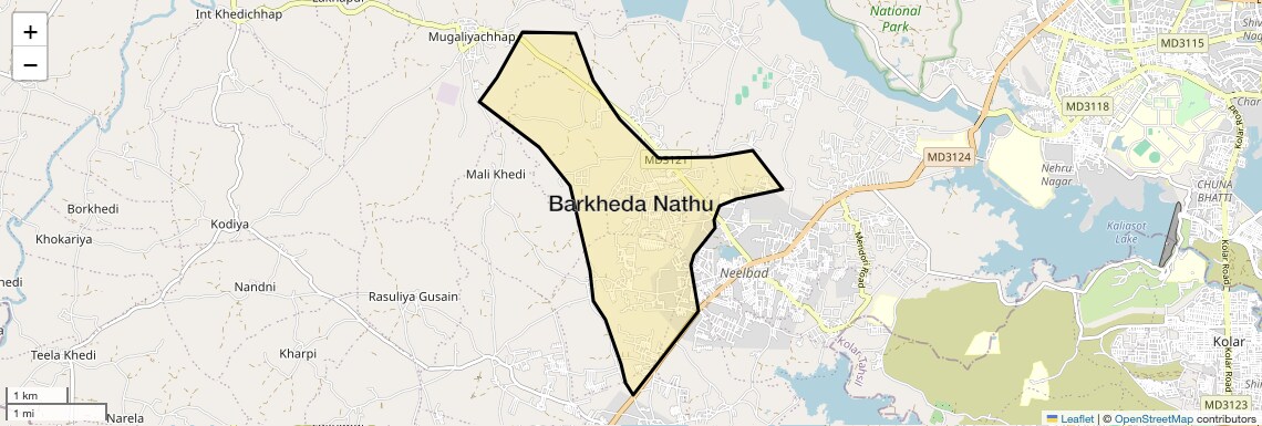 Location Map of Barkheda Nathu, Bhopal