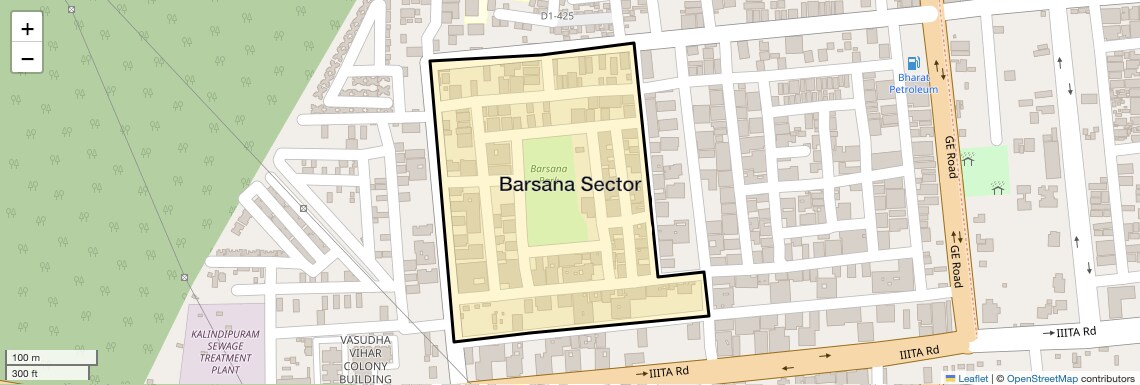 Location Map of Barsana Sector, Allahabad