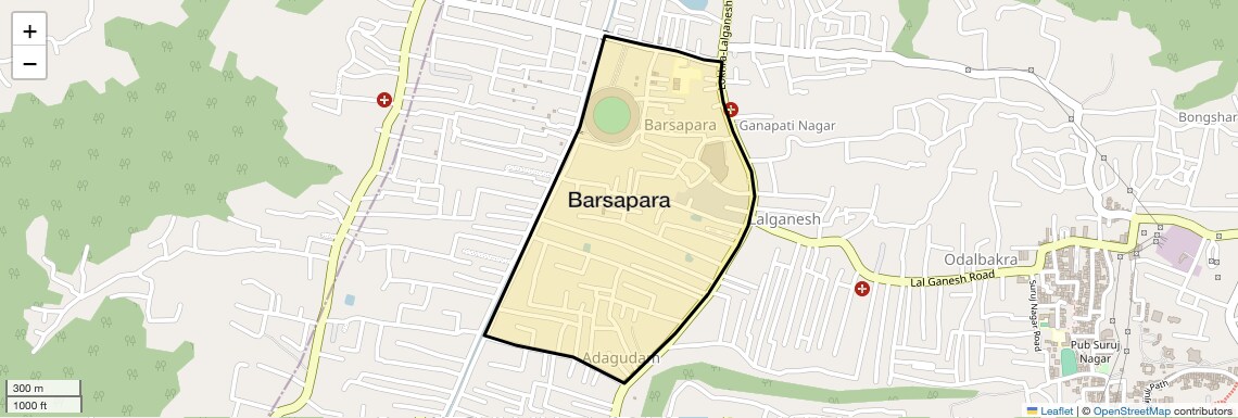 Location Map of Barsapara, Guwahati