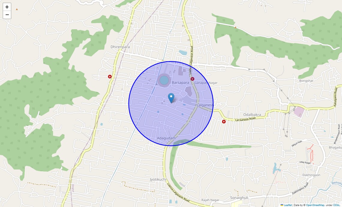 Location Map of Barsapara, Guwahati