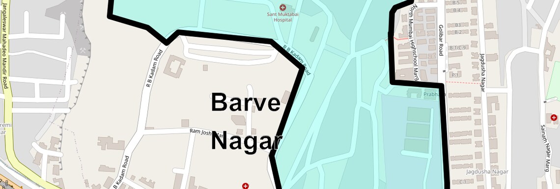 Location Map of Barve Nagar, Mumbai