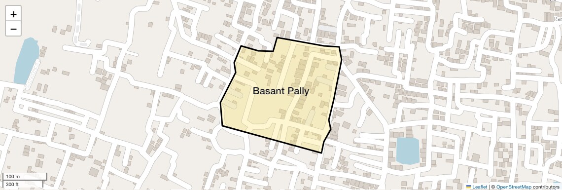 Location Map of Basant Pally, Kolkata
