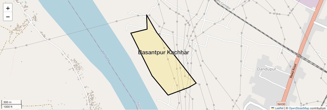 Location Map of Basantpur Kachhar, Allahabad