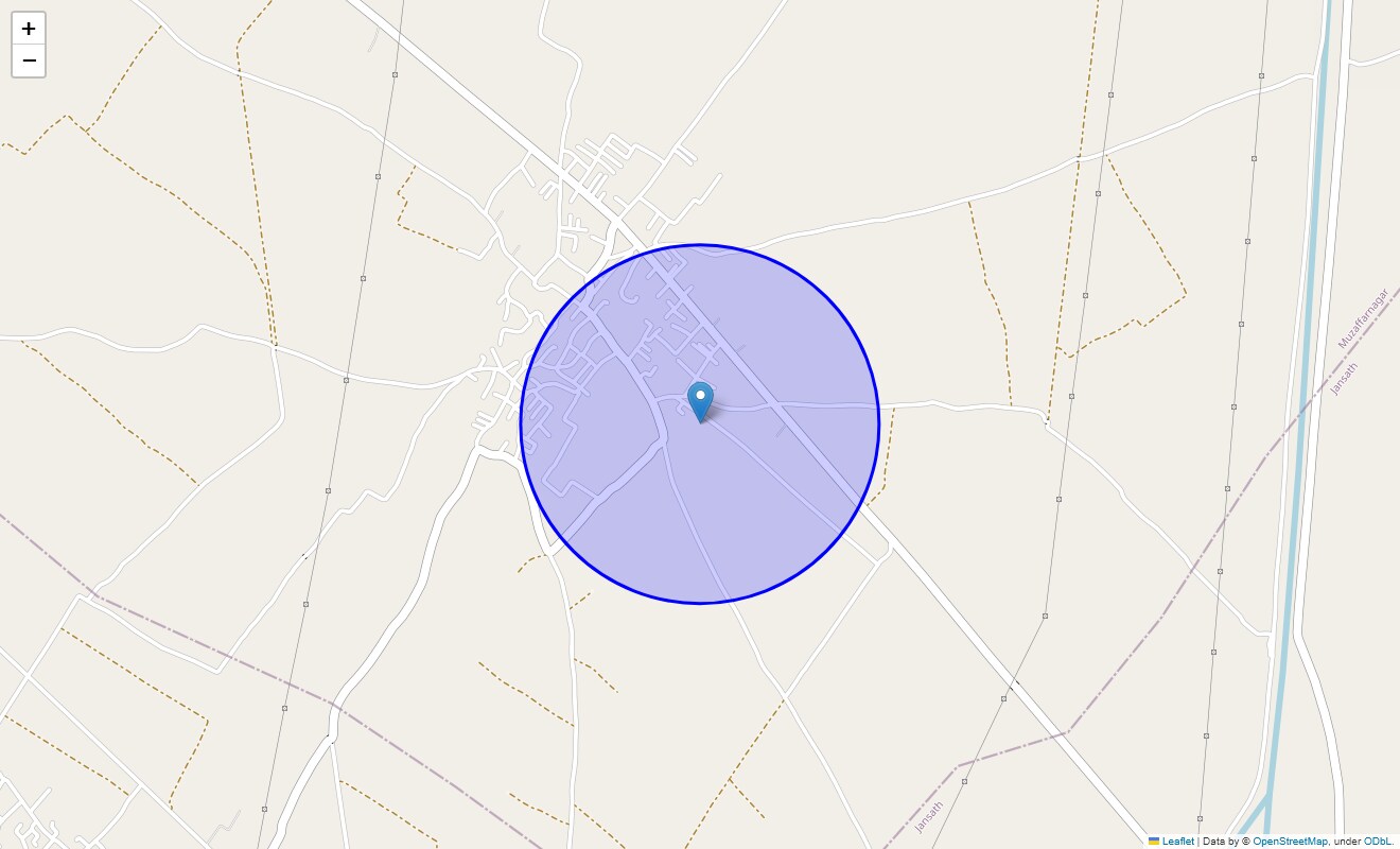 Location Map of Basera, Meerut