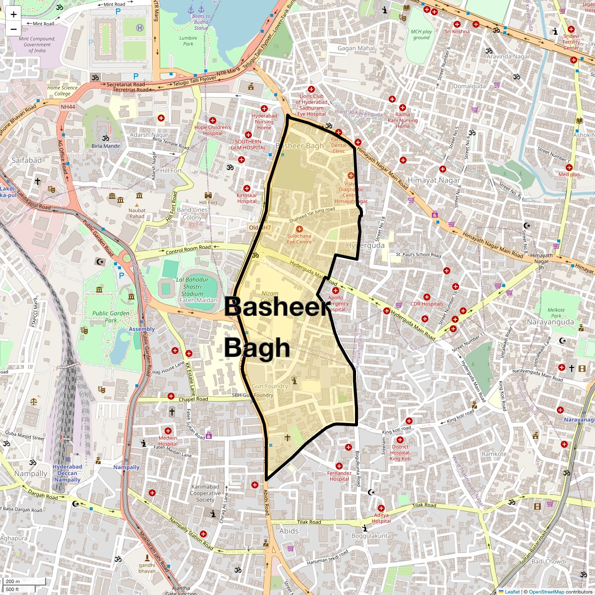 Check Time Travel of Basheer Bagh, Hyderabad