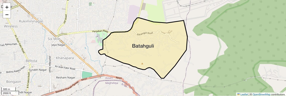 Location Map of Batahguli, Guwahati