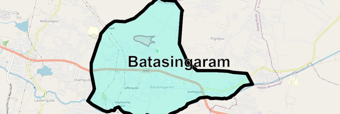 Location Map of Batasingaram, Hyderabad