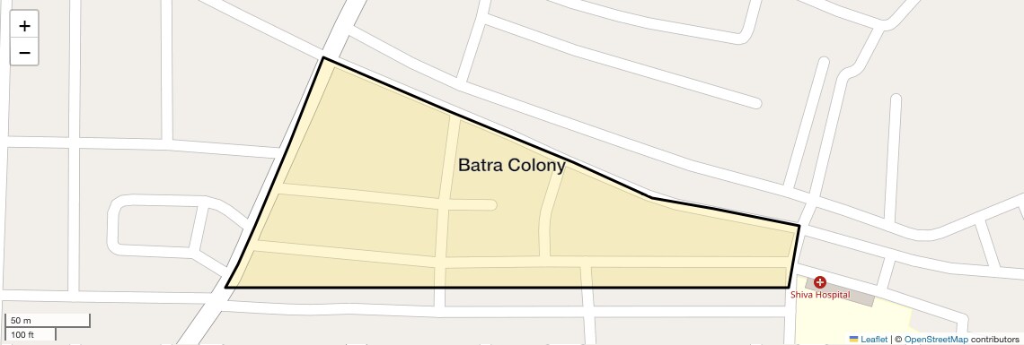 Location Map of Batra Colony, Sonipat