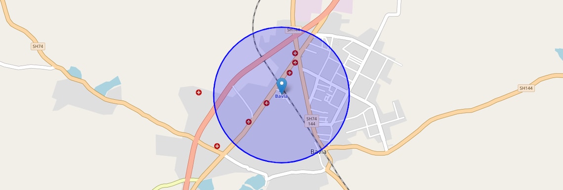 Location Map of Bavla, Ahmedabad
