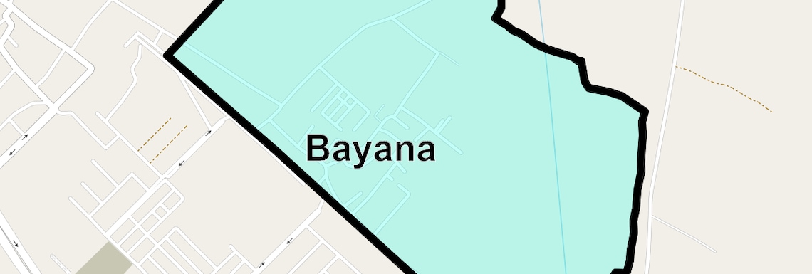 Location Map of Bayana, Ghaziabad