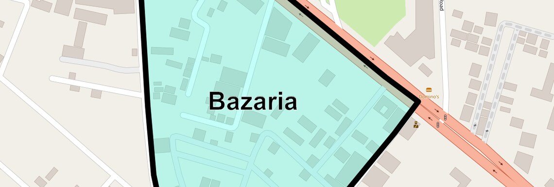 Location Map of Bazaria, Ghaziabad