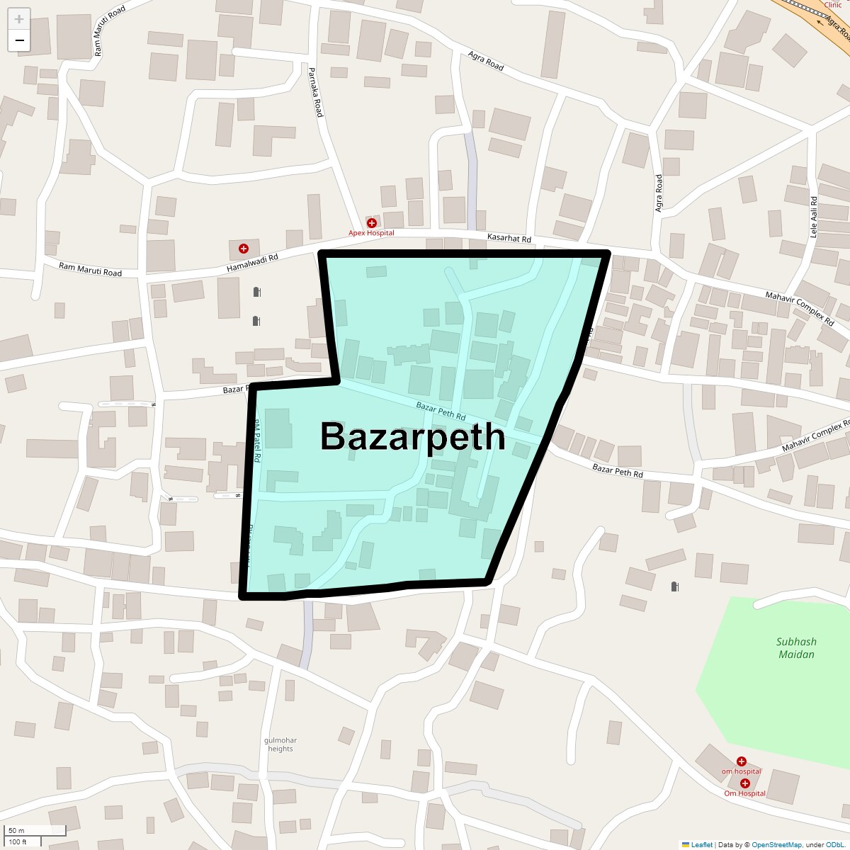 Bazarpeth Map