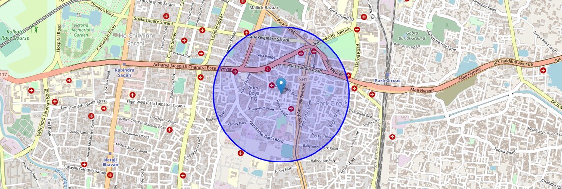 Location Map of Beck Bagan, Kolkata