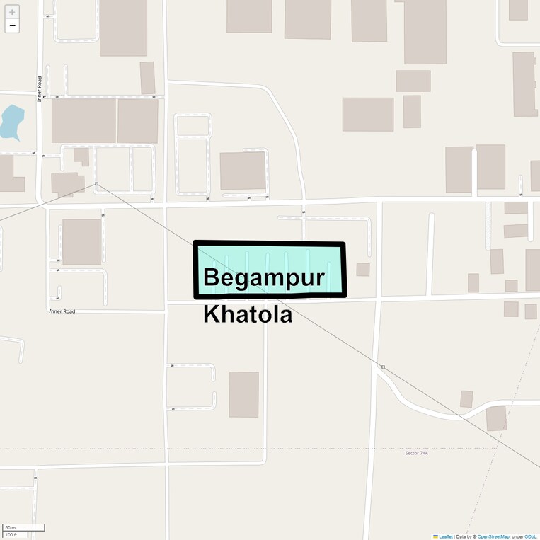 Location Map of Begampur Khatola