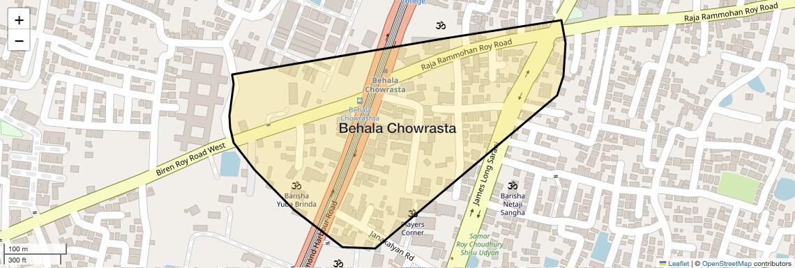 Location Map of Behala Chowrasta, Kolkata