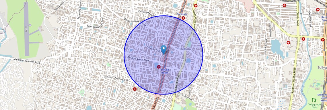 Location Map of Behala Municipal Market, Kolkata