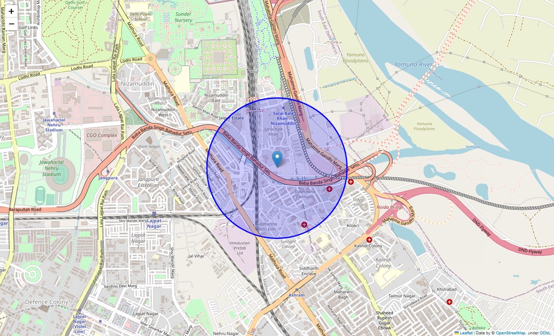 Location Map of Beholpur Bangar, Delhi