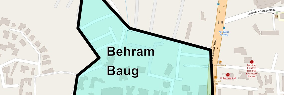 Location Map of Behram Baug, Mumbai