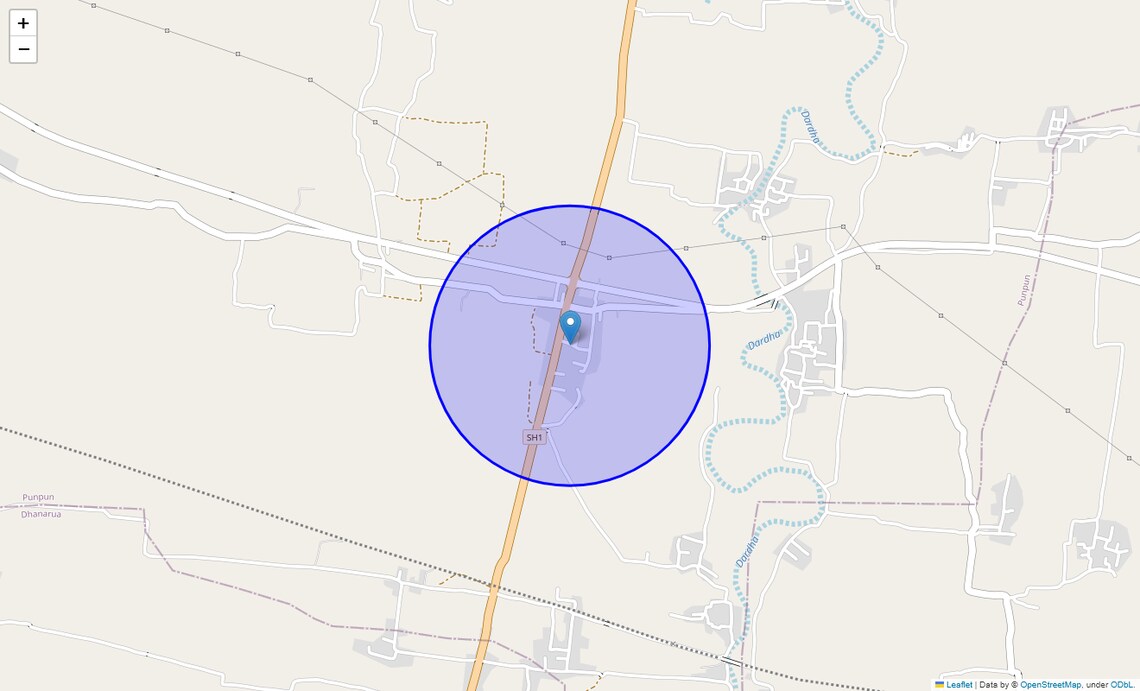 Location Map of Beldarichak, Patna