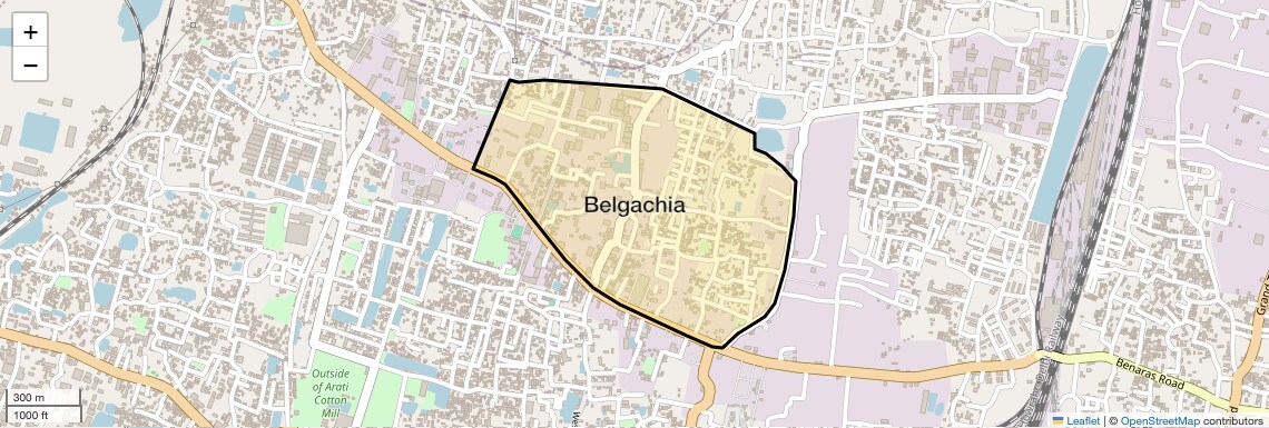 Location Map of Belgachia, Kolkata