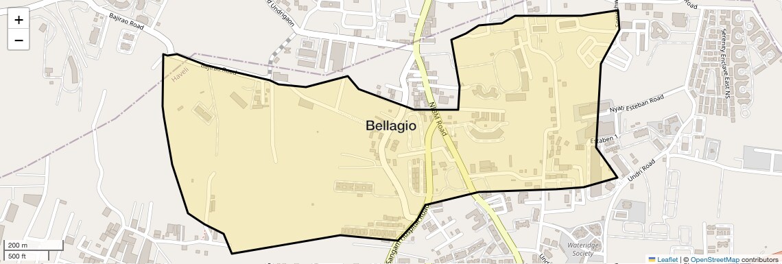 Location Map of Bellagio, Pune
