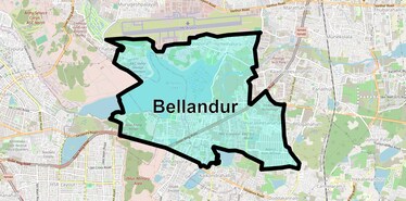 Location Map of Bellandur, Bangalore
