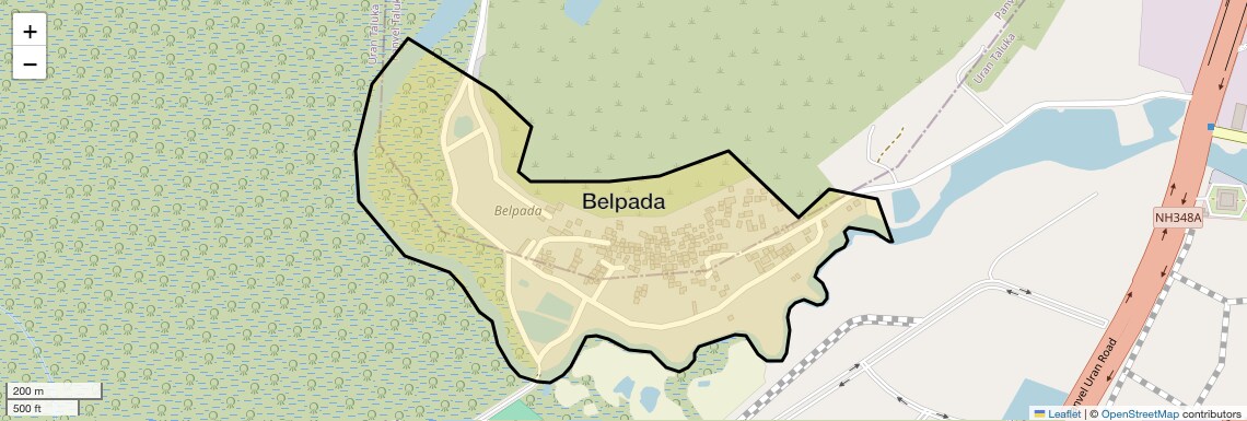 Location Map of Belpada, Navi Mumbai