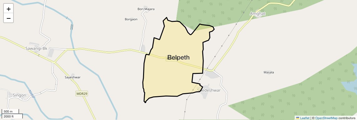 Location Map of Belpeth, Nagpur