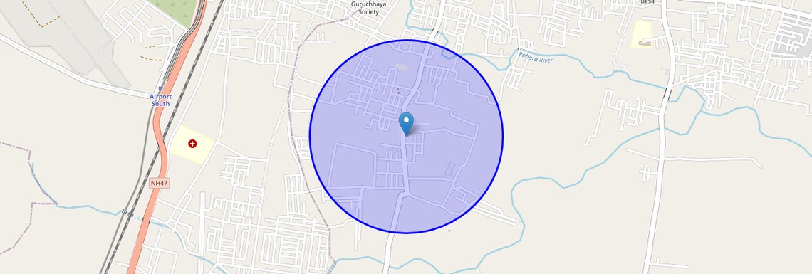 Location Map of Beltarodi, Nagpur