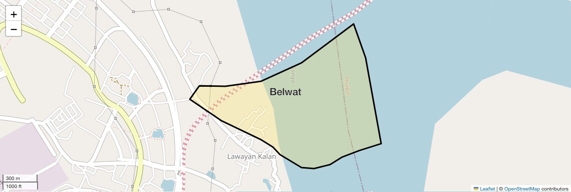 Location Map of Belwat, Allahabad