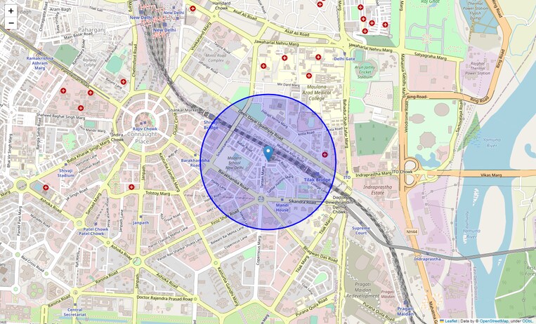 Location Map of Bengali Market