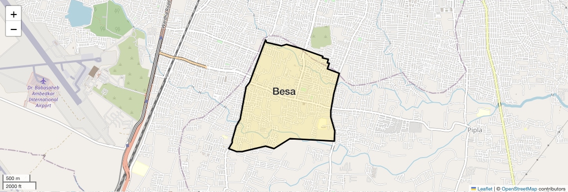 Location Map of Besa, Nagpur